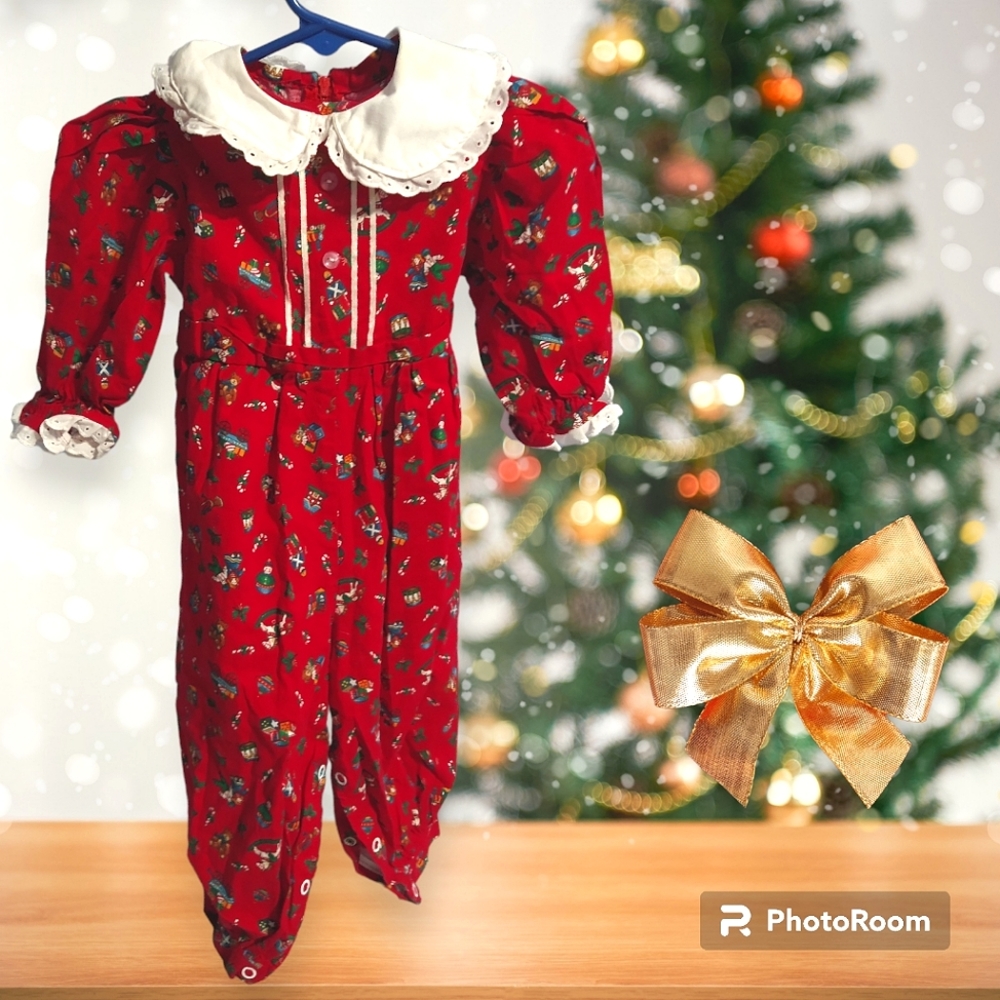 Vintage baby Christmas outfit